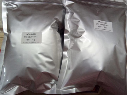 Średnie produkty farmaceutyczne Przeciwdziałanie wypadanie włosów Minoxidil Powder Hair Loss Treatments For Sale CAS 38304-91-5